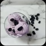 Black current ice cream